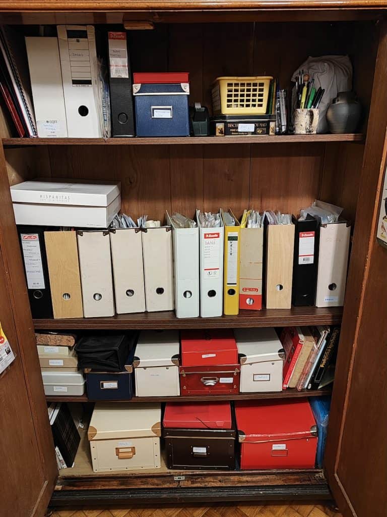 Organizace pracovní skříně – po