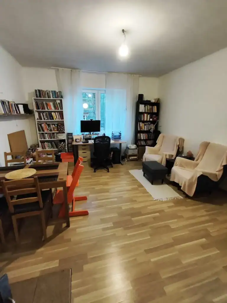 Organizace při stěhování, obývací místnost po organizaci